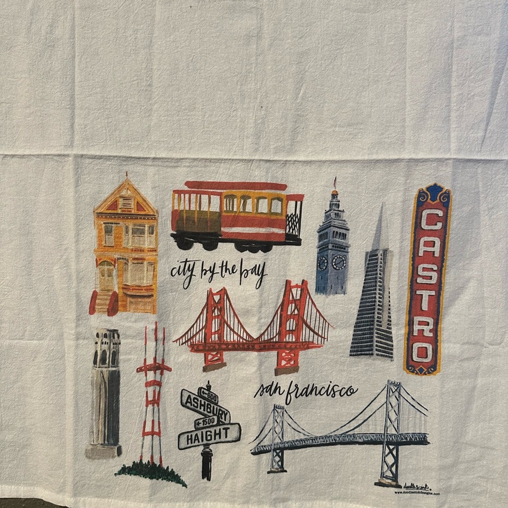 doodles.ink San Francisco Collage Tea Towel - Picture 5 of 11